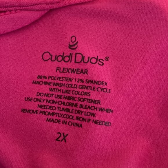 Cuddl Duds Athleisure Dress Handkerchief Hem Keyhole Back Pockets Sz 2X #269F - Picture 5 of 5